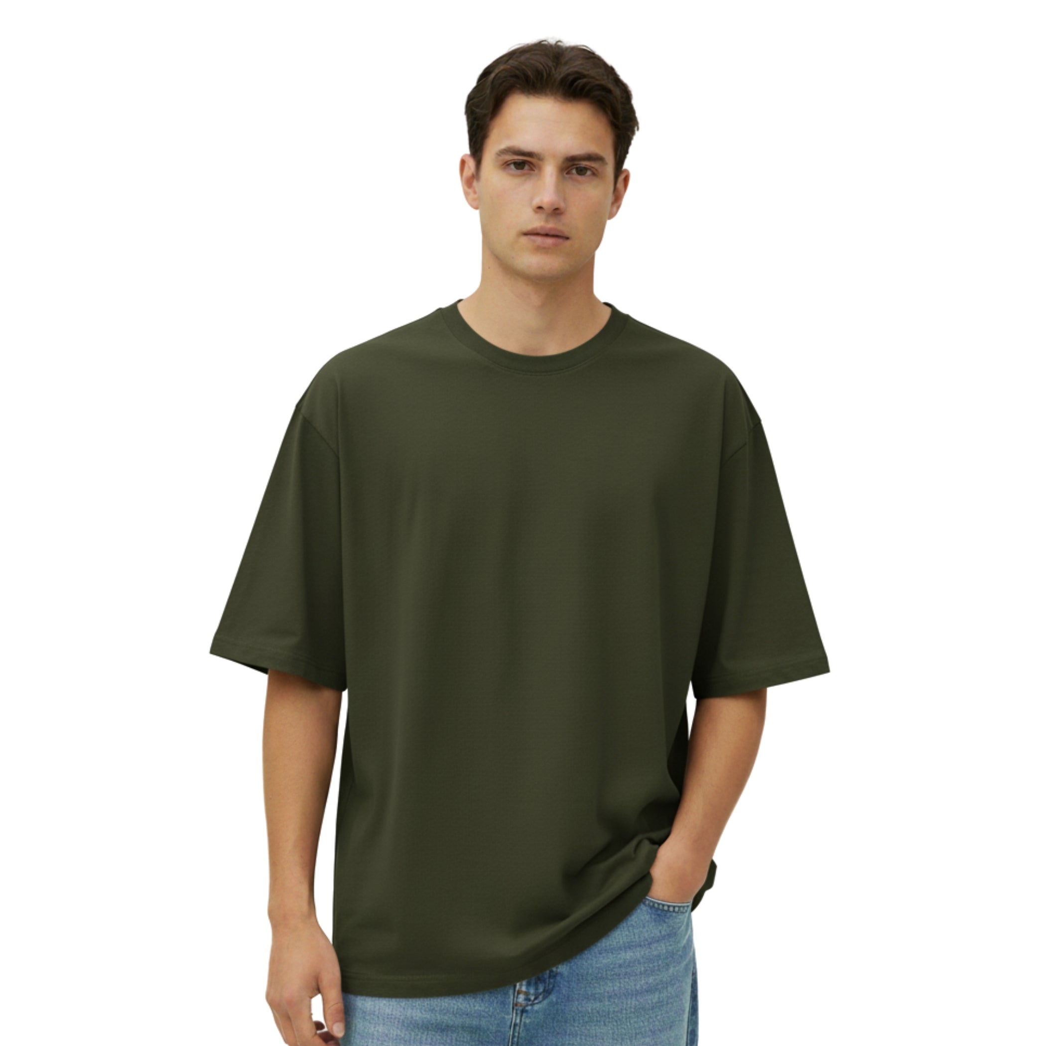 Premium Cotton Over-sized T-Shirt | Solid Color Tee for Men & Women